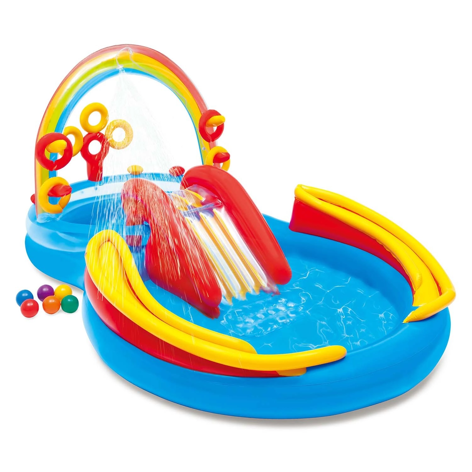 Levně Intex 57453 Rainbow Ring 297 x 193 x 135 cm