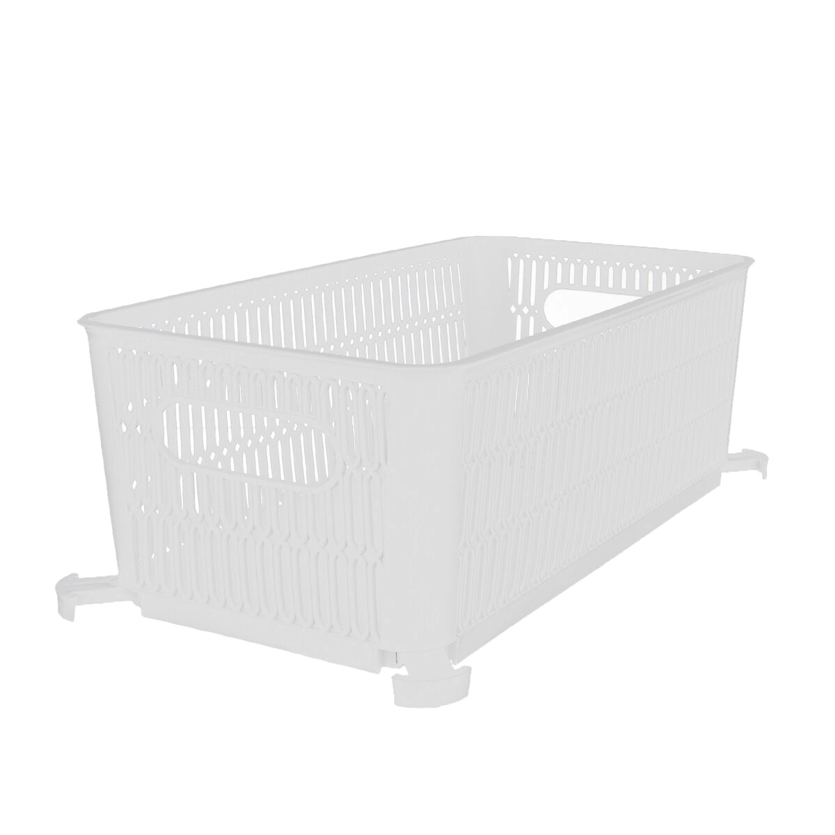 Levně Orion Univerzální košík NESTA stohovací bílý plast vel. M 731190