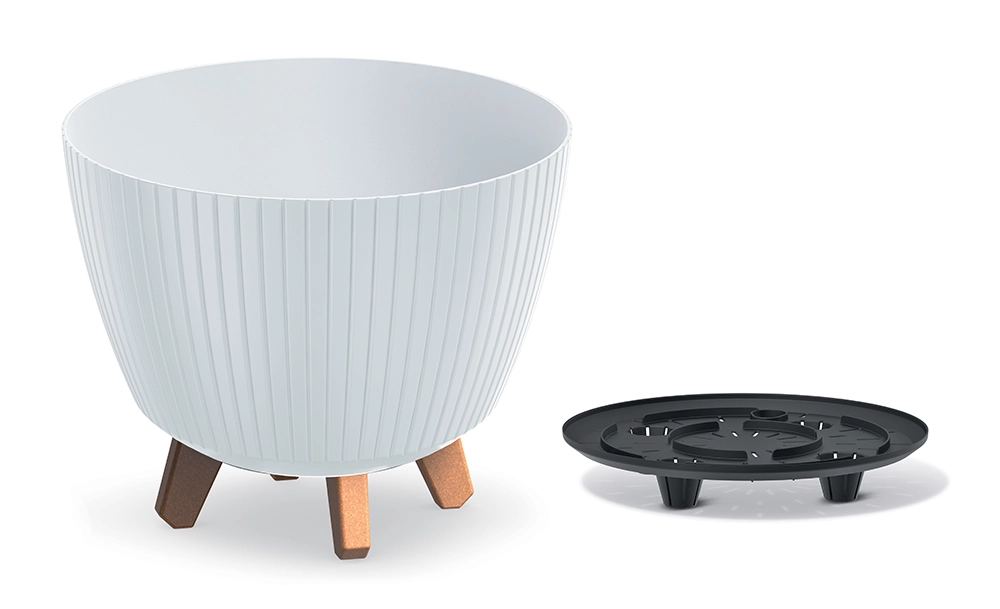 Levně Prosperplast Květináč LAMIA bílá 28,8 x 28,8 x 23,7 cm