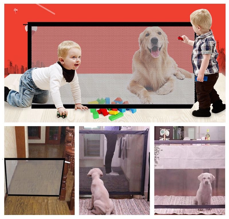 Bezpečnostní síťová zábrana pro psy a kočky 183 × 75 cm