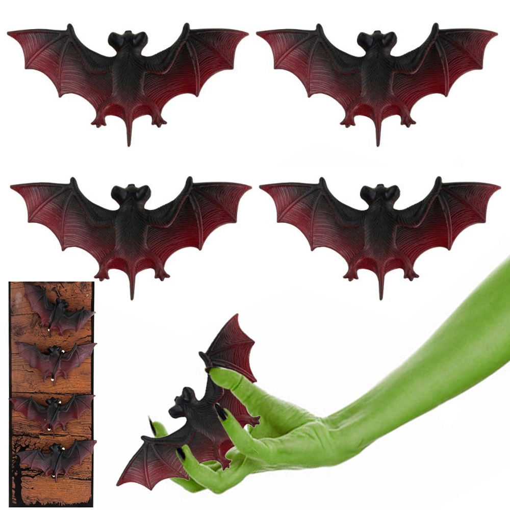Levně Halloweenská dekorace netopýři sada 4 ks