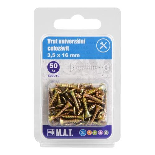Levně vrut un.celozávit 3,5x 16mm ZZ (50ks)