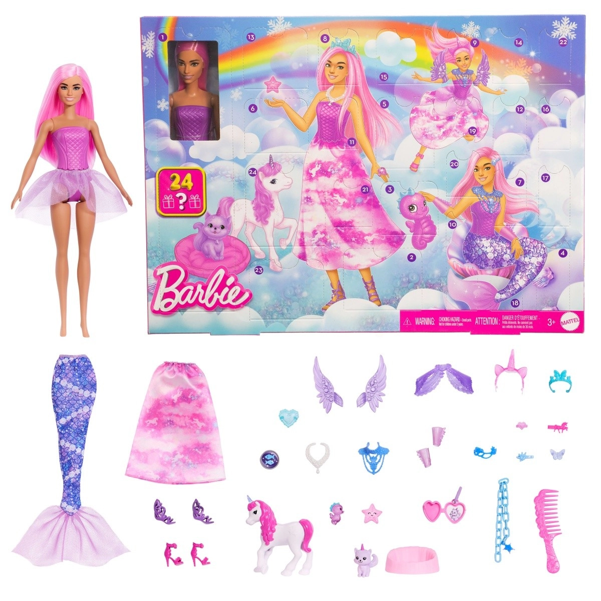 Barbie Pohádkový adventní kalendář 2025 s panenkou