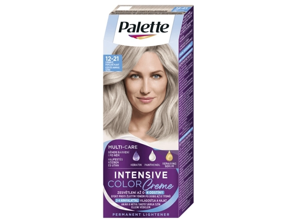 Levně Schwarzkopf Palette Intensive Color Creme barva na vlasy Stříbrná Popelavá Blond 12-21