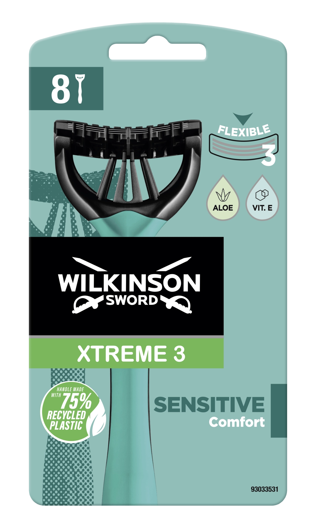 Levně Wilkinson Sword Xtreme 3 Sensitive jednorázové holicí strojky 8 ks