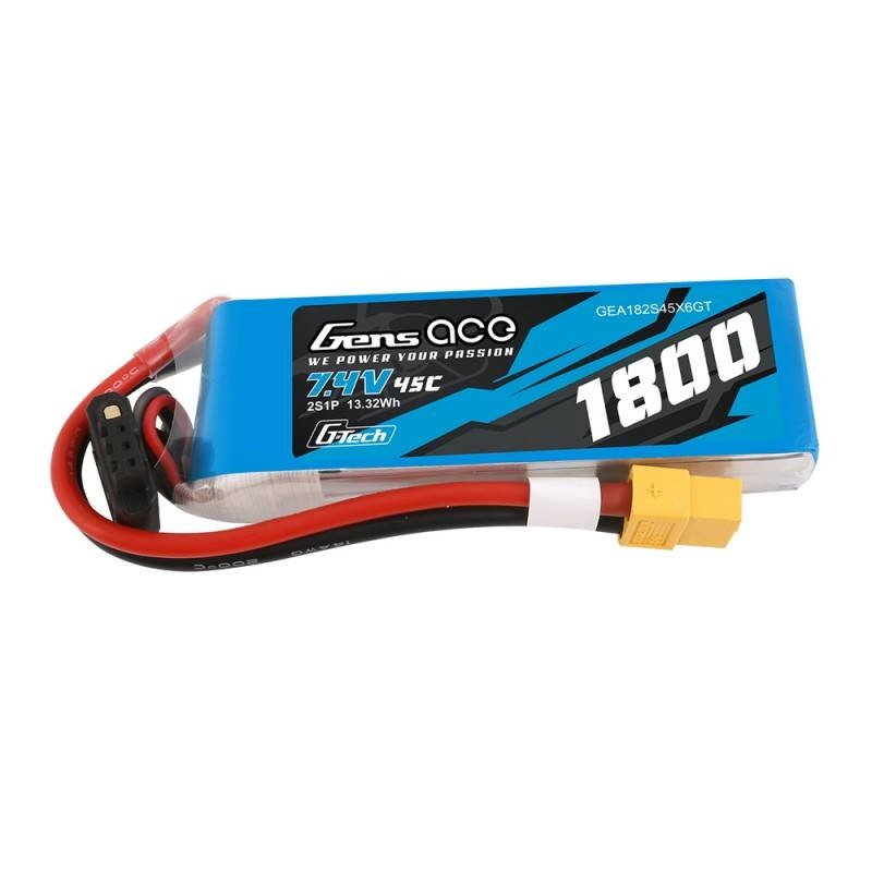 Levně Gens ace Baterie GensAce G-Tech LiPo 1800mAh 7,4V 45C 2S1P XT60
