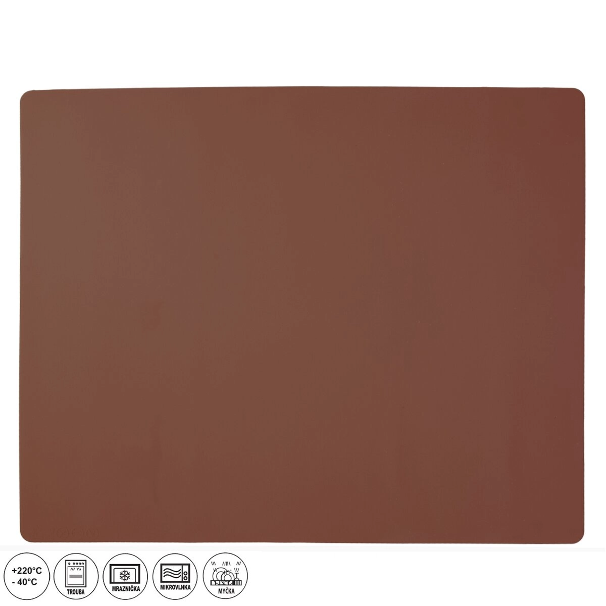 Levně ORION Vál silikonový na těsto 50 x 40 x 0,1cm, hnědý