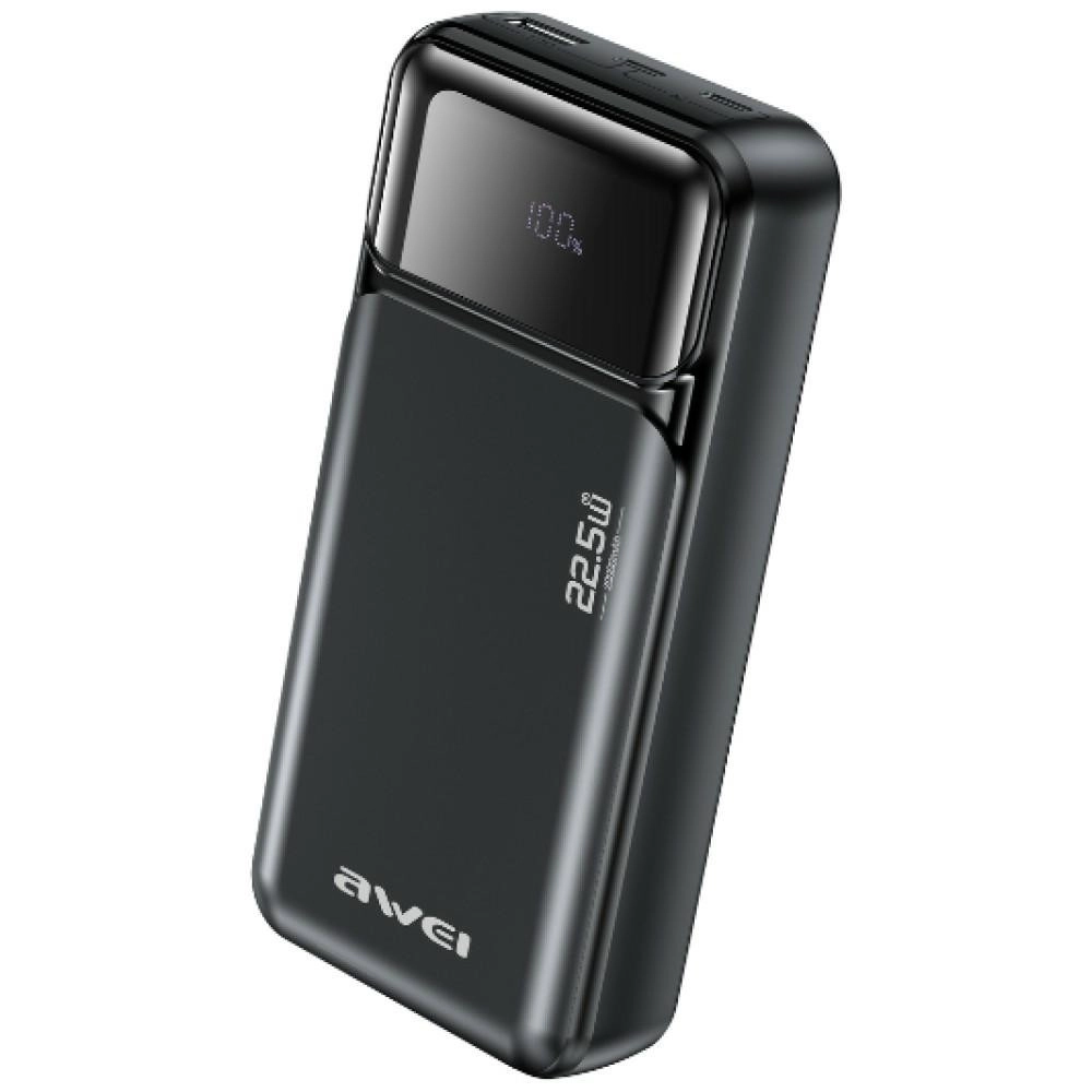 Levně Powerbanka AWEI 20000 mAh 22,5 W PD se 2 USB-C