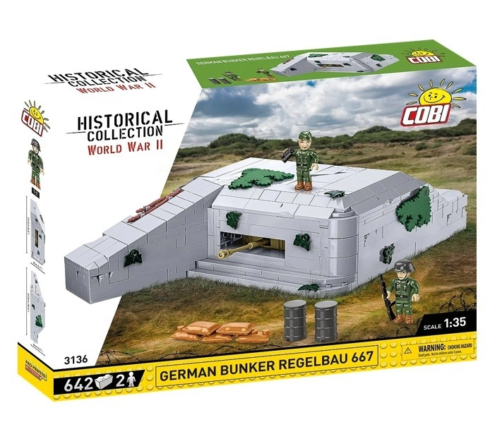 Levně COBI 3136 World War II Německé bojové opevnění bunkr Regelbau 667