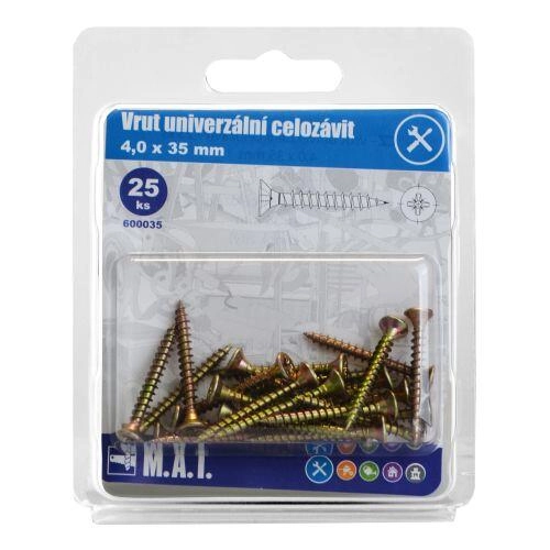 Levně vrut un.celozávit 4,0x 35mm ZZ (25ks)