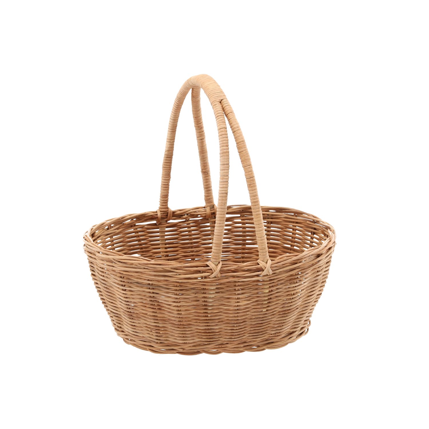 Levně Ratanový košík s uchy 26 × 22 × 11/25 cm, přírodní
