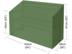 Krycí plachta na zahradní lavičku 163 × 66 × 81 cm, PE 90 g/m²