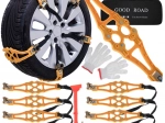 Sněhové řetězy – univerzální protiskluzové návleky na pneumatiky, sada 8 ks