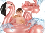 Nafukovací dětské kruhové lehátko s posedem flamingo 60 cm