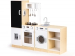 dřevěná dětská kuchyňka XXL s tabulí a LED ECOTOYS