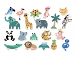 Vilac dřevěné magnetky Džungle pro děti