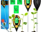 Digitální tester půdy 4v1 pro měření pH, vlhkosti a teploty
