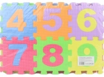 Pěnové podlahové puzzle s písmeny a čísly 14,5 × 14,5 cm