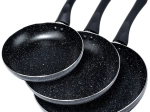 Sada granitových pánví Black Line 3 ks 20 / 24 / 28 cm