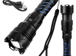 Taktická LED svítilna 1500 lm TRIZAND, USB‑C, zoom, voděodolná