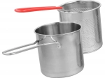 Mini hrnec s fritovacím košíkem z nerezové oceli