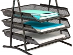 Stolní kovový organizér na dokumenty A4