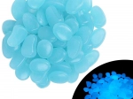 Fluorescenční svítící kamínky do zahrady a akvária, 100 ks