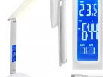 Stolní lampa s meteostanicí - bílá