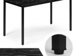 Jídelní stůl a psací stůl 120 × 60 cm černý mramor ModernHome