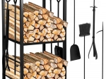 Stojan na palivové dřevo s příslušenstvím