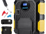 Přenosný auto kompresor 12 V s LCD displejem a LED světlem, 150 PSI