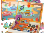 Magnetická kniha – skládací puzzle s dopravními prostředky