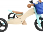 Dřevěné odrážedlo 2v1 TRIKE tyrkysové