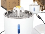 Automatická fontána pro psy a kočky 2,4 l s LED a uhlíkovým filtrem