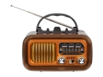 přenosné retro rádio AM/FM se solárním nabíjením a bluetooth