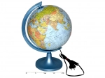 Svítící glóbus 25 cm – politicko‑zeměpisný, české popisky