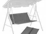 Závěsné sedátko na zahradní houpačku 140 × 100 cm, šedé