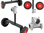 Univerzální podpůrná kolečka pro křovinořez a vyžínač 26–28 mm