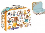 Papírový školní kufřík - šílená zvířátka