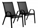 Set 2 zahradních židlí na terasu a balkon MultiGarden černý