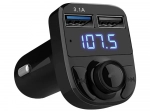 FM Bluetooth autotranstiter a nabíječka 2x USB