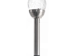 Solární LED zápichové zahradní světlo se skleněným krytem
