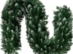 Ořezaná vánoční girlanda se sněhovým efektem 270 cm