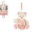 Hrací plyšový medvídek 18 cm růžový