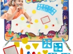 Aqua Magic vodní kreslicí podložka XXL se sadou razítek a šablon 100 × 80 cm