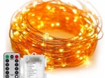 LED teplé bílé páskové osvětlení na dálkové ovládání - 10 m, 100 LED