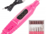 Elektrická frézka na nehty pro manikúru a pedikúru, růžová