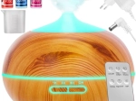 Aroma difuzér a ultrazvukový zvlhčovač 400 ml s ionizací a LED, dálkové ovládání + 3 oleje