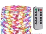 LED barevný světelný řetěz - 30 m, 300 LED