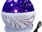 Rotující projektor hvězdné oblohy a měsíce – noční lampička s USB